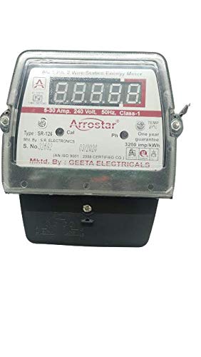 AiO Single Phase Two Wire Statics Energy Meter with LED Display, Electrical Meter.