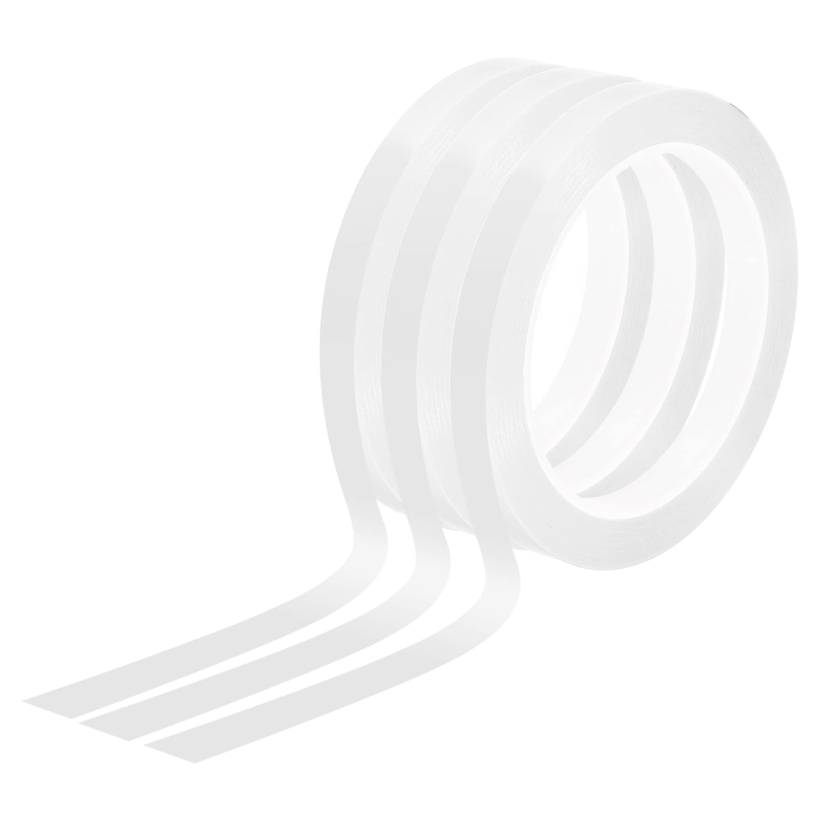 TOP-VIGOR Whiteboard Tape 10mm 2/5", 3 Thin Self Adhesive Marking Tape for White Board Grid Lines Charts DIY Crafts and Classroom Accessories, White
