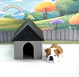 3D Printed Dog with Dog House, Articulated English Bulldog Animal Fidget Toy, 3D Printed Dog House, Fidget Animal Dog Toy, Office and Home Decor - ADSET1-FB-GH