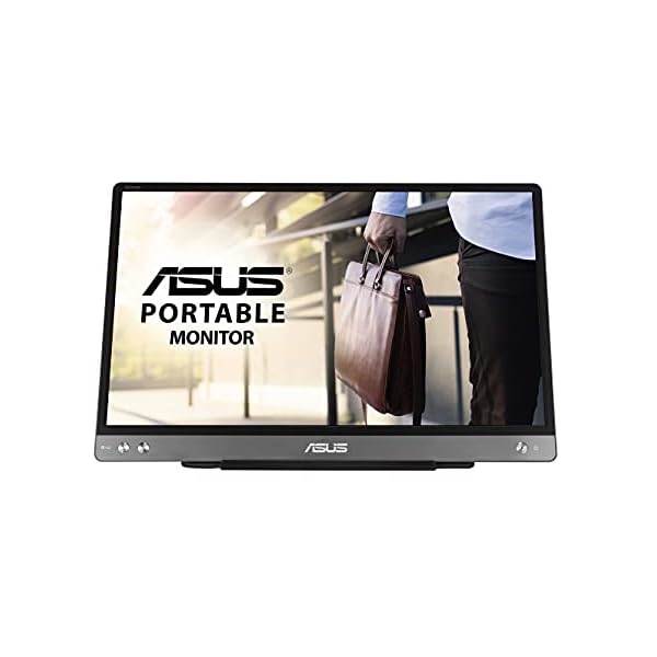 Asus ZenScreen MB14AC - Monitor portátil de 14" FullHD (1920x1080,IPS, solución de señal híbrida, USB Tipo C, sin Parpadeo, Filtro de luz Azul, Superficie antideslumbrante) Gris