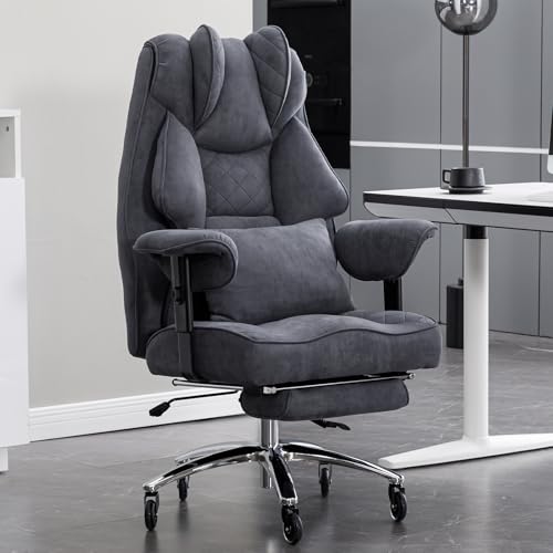 Asukale Plus Bürostuhl 200kg | 2 Lendenkissen(Massage+Standard) XXL Sitz – Ansicht 3