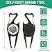 nadachi Golf Divot Tool 6 in 1 - Golf Divot Repair Tool and Ball Marker, Club Holder Golf Gifts for Men Accessories for Women (Black)