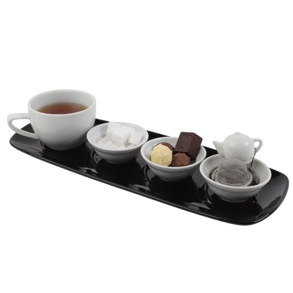 Holst Porzellan Juegos de vajilla, Porcelana, Blanco, tee-Melange 6-tlg. Conform 0,24 l