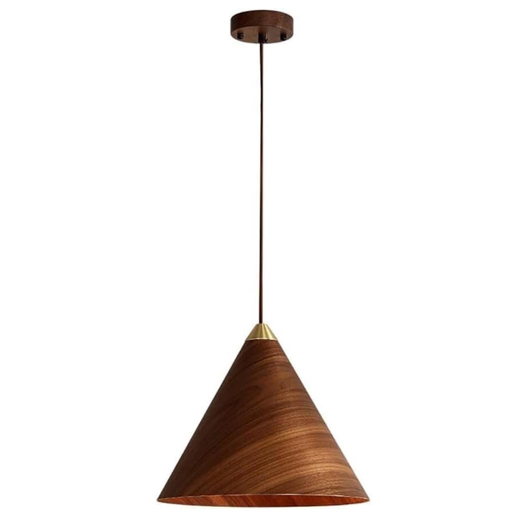 Lampe suspendue îlot de plafond et chevet en noyer chaleureux
