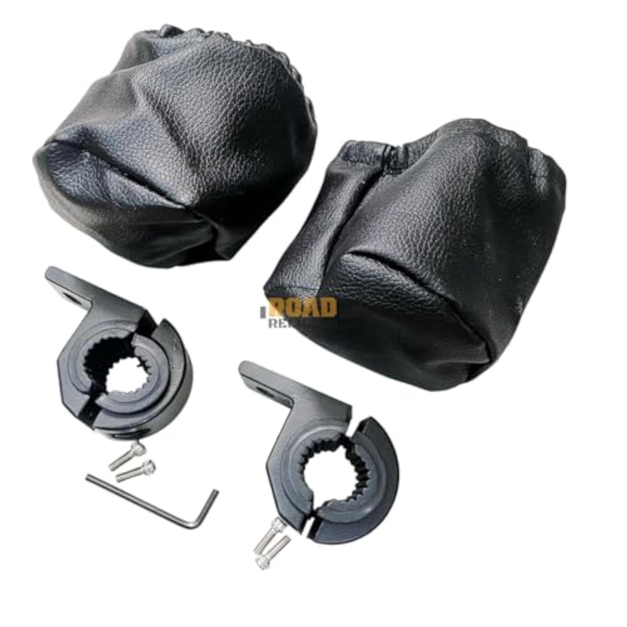 Fog Lamp Clamp and Leather Foglight Cover Combo