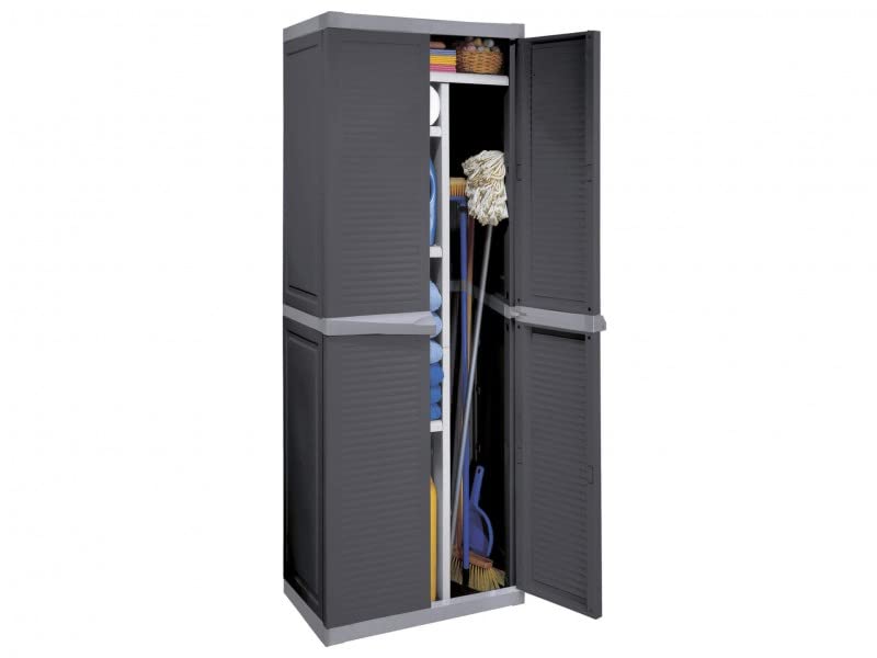 ALLIBERT Armoire haute multi-fonction anthracite