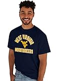 Blue 84 Men's West Virginia Mountaineers T Shirt Line Up Team Color, West Virginia Mountaineers Navy, XX-Large