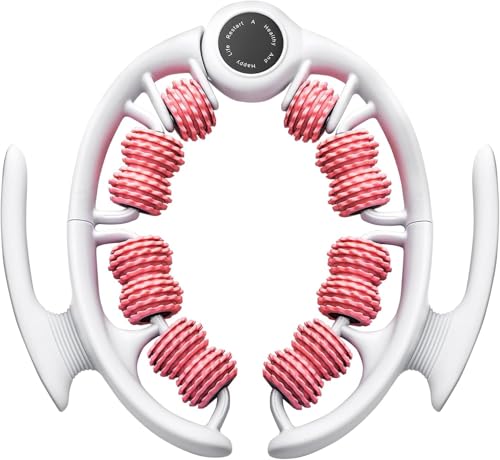 NEOVSUNY Masajeador manual anticelulitis con cabezales de masaje extraíbles, rodillo de masaje para muslos, glúteos, brazos, abdomen, tonificación de la piel