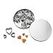 Homy Feel Mini Geometric Shaped Cookie Biscuit Cutter Set 24 Hexagon Square Heart Triangle Round Tiny Circle Baking Stainless Steel Metal Molds
