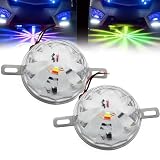 2 Pièces Lumières LED pour Châssis Universelles & Étanches, RGB LED Rock Lights, Néon De Voiture Imperméable sous Glow Kits Châssis Lumière Bas Underglow Atmosphère Décorative pour Voitures, camions