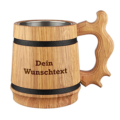 Personalisierten Bierkrug Aus Edelstahl – Mit Griff, 680 Ml, Perfekt Für Bierfans