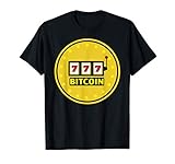 Bitcoin Crypto Stock Gamble Slot Machine Feel Lucky 7 Win T-Shirt