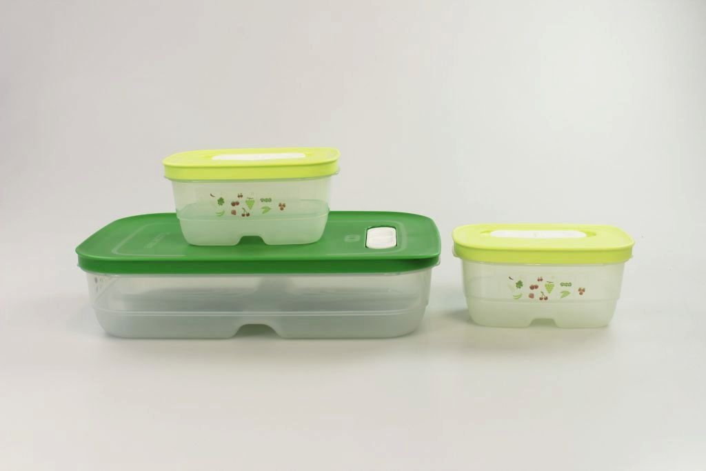 TUPPERWARE Kühlschrank 1,8L flach grün + 375 ml (2) limette KlimaOase P 23835