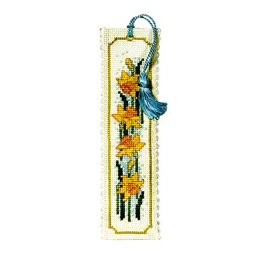 Textile Heritage Collection Cross Stitch Bookmark Kit - Daffodils, Multi-coloured, By the yard
