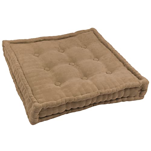 Blazing Needles Button-Tufted Microsuede Square Floor Pillow, 25
