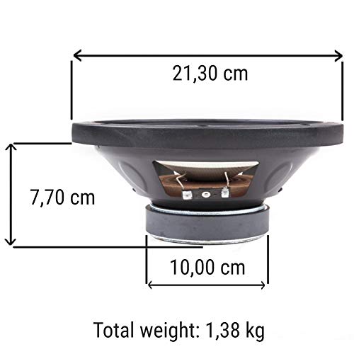 MASTER AUDIO 1 MA20BT/4 professioneller tieftöner 20,00 cm 200 mm 8 150 watt rms 300 watt max 4 ohm Gummifederung empfindlichkeit 92 db Auto, 1 stück