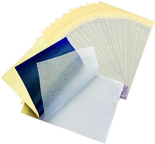 Tattoo Transfer Paper, Moonmen 50/100PCS Premium Thermal Stencil Paper, 4 Layers DIY Tattoo Tracing Paper for Tattooing to Skin Tattoo Transfer Kit Tattoo Supplies, Size A4 (A4 100PCS)