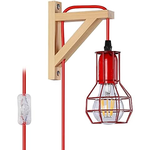 BRILUCE Lámpara de pared industrial con jaula pequeña Cover