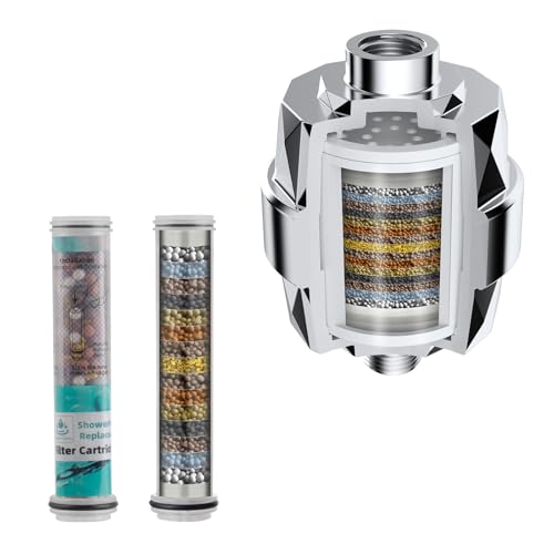 Hibbent Shower Filter for Hard Water with Two Handheld Showerhead Filters