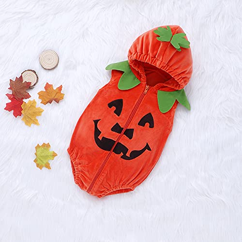 Jifre Cute Baby Halloween Pumpkin Costume, Toddler Halloween Costumes, Infant Halloween Costumes For Boys Girls (6-12Months) #TOP5