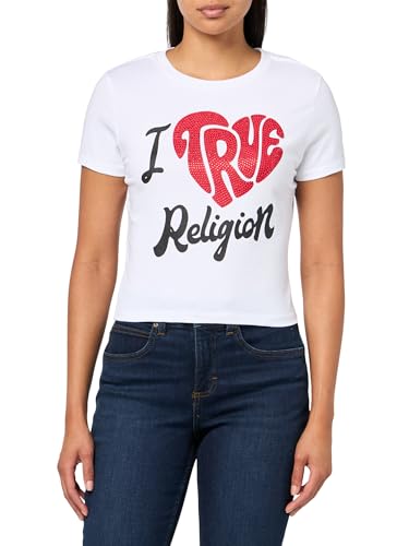 T-Shirt True Religion I Love TR SS Baby Tee Femme Coton Col Rond