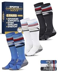 Line Pattern (Black/White/Blue) - 3 Pairs