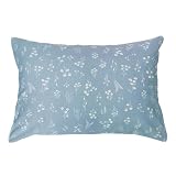 MORIPiLO 枕 カバー まくらカバー 【 シワになりにくい 】 pillow case ピローケース 枕カバー マクラカバー | 43x63cm （ボタニカル柄 ブルー）