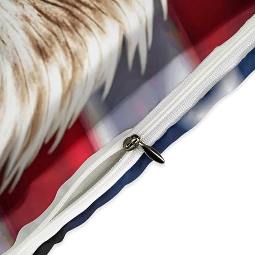 Parure de lit 3 pièces aigle à tête blanche grand lit avec fermeture éclair