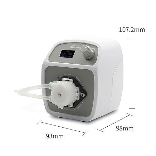 Miniatura 6 de Bomba peristáltica 12V dc flujo bajo ≤80ml/min Kamoer DKCP Pequeño laboratorio Bomba dosificadora líquida 0.118 in ID X 0.197 in OD con pantalla OLED