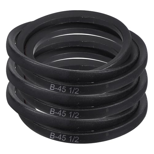 Image of uxcell 3 Pack B45 1 /2 Classic Wrapped V-Belt, 49 inch Outside Circumference Wrapped Industrial Rubber V-Belt B Profile V-Belt for Industrial Machinery Equipment, Black