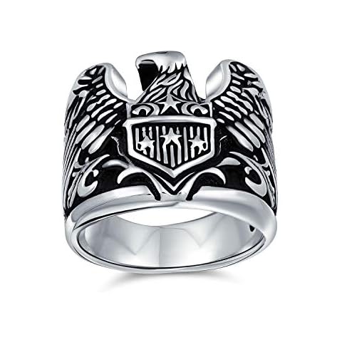 Men's Bald Eagle Signet Ring in Silver Cover