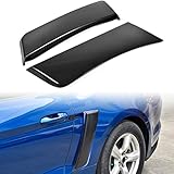 KEWISAUTO Rear Quarter Panel Side Scoop for Ford Mustang 2015-2023, Black Rear Side Fender Door Scoops Compatible with Ford Mustang 2015-2023 (2PCS)