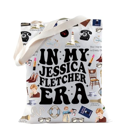 TSOTMO Murder TV Sow Merch Gift Jessica Fletcher Merch   Bolsa de mano para máquina de escribir, detective, regalo asesino, Jf Era, medium