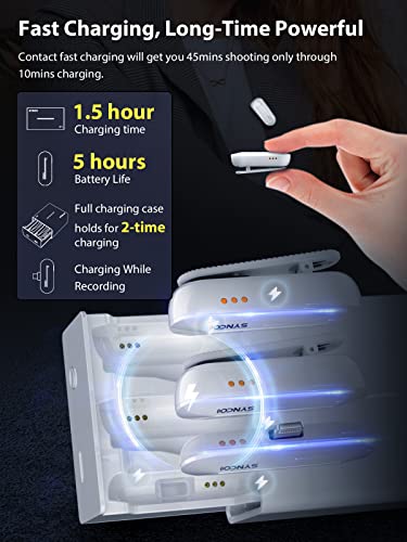 Synco Wireless Lavalier Microphone, P2L Dual Transmitter & 1 Receiver 2.4Ghz Lapel Mic With Charging Case Plug & Play For Youtube Live Stream Recording Tiktok, Wireless-Lavalier-Microphone-Iphone #TOP3