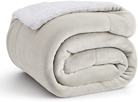 Bedsure GentleSoft Sherpa Fleece Throw Blanket for Couch, Non-Hea...