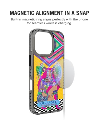 Image of DailyObjects Case for iPhone 16 Pro Max Compatible with Mag-Safe Wireless Charging, Stride 2.0 Weird & Powerful Slim Shockproof Back Cover with Inner Magnetic Ring