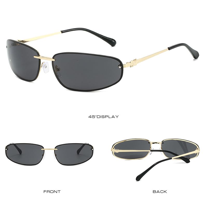 Fashion Sunglasses Women Vintage Silver Cat Eye Men Punk Eyewear Uv400 Driving Shades4