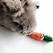 Hamiledyi Pet Rabbit Toy Tree Bunny Fun Chew Toy Rattan Grass Scratcher Climbing Tree Play Carrot Toy for Small Animal