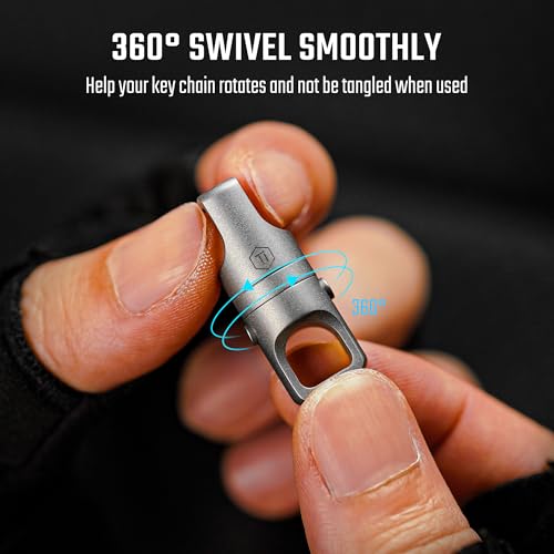 Image of KeyUnity Titanium Magnetic Quick Release Keychain, One-Hand Detachable Connector for Car Keys, USB Drives and EDC, Gear, KA48 Large-2 Pack