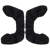 Neyauo Ice Skate Blade Covers, Microfiber Ice Skate Guards, Black Skates Blade Protector for Men Women Fit for Most Skates(L)