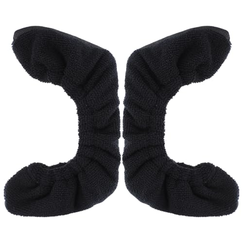 Neyauo Ice Skate Blade Covers, Microfiber Ice Skate Guards, Black Skates Blade Protector for Men Women Fit for Most Skates(L)