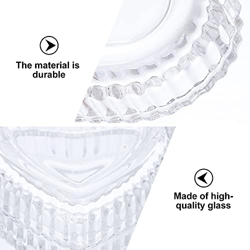 BESPORTBLE Kristallen glas hart vormige opbergdoos reliëf retro sieraden opbergdoos snoep doos met deksel - Image 5