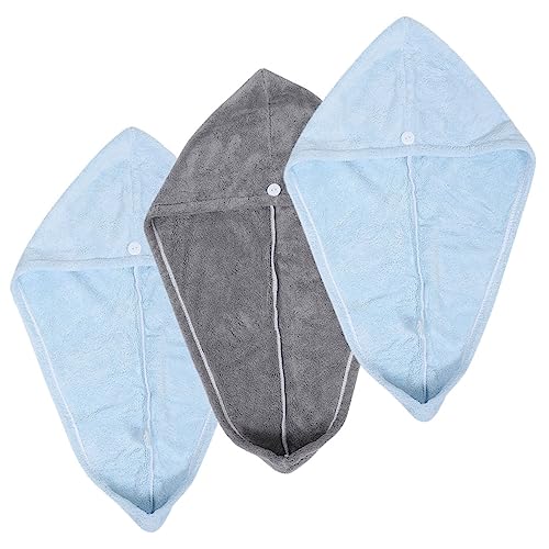 POPETPOP 3 Peças Touca De Cabelo Seco Turbante De Cabeça De Secagem Rápida Laços De Cabelo Para Mulh