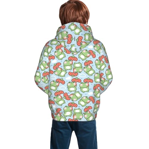 Cute Frog Strawberry Umbrella Kid Hoodies Boys Sweatshirts Girls Pullover with Pocket4