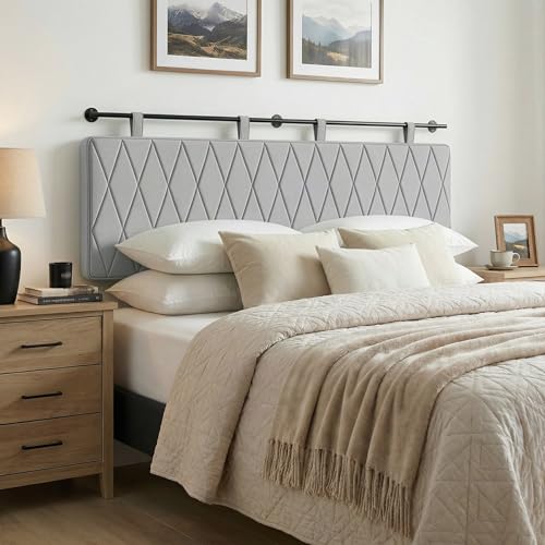 Anbuy King Headboard Only, 78.7" Wall Mounted Soft Fabric Bed
