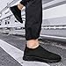 Schuhe Herren Sportschuhe Turnschuhe Schwarz Laufschuhe Slip on Sneaker StraßEnlaufschuhe Sommerschuhe Joggingschuhe Hallenschuhe Fitness Männer Shoes Schwarz 44