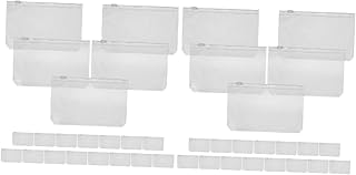 Ciieeo 40 Peças Saco Com Zíper De Folhas Soltas Fichário De Cartão De Visita Fichário Transparente Sacos Pequenos Para Negócios Fichário Com Zíper Bolsa Pasta Fichário A6 Saco Zip Pvc