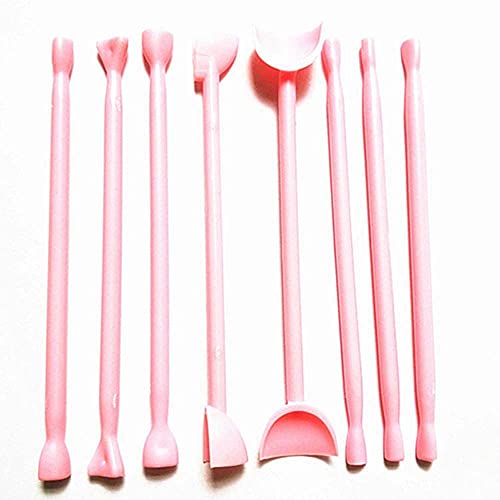 Juego de 8 herramientas para tallar pasteles de fondant, kit de herramientas de molde de ojos, cortador de fondant de plástico, molde de decoración de pasteles, molde de impresión de encaje