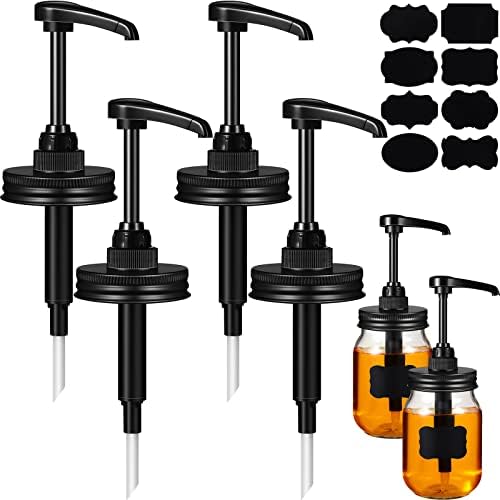 4 Pack Mason Canning Jar Syrup Dispenser Coffee Syrup
