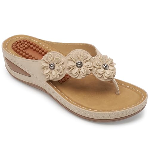 Image of FUDYNMALC Sandals for Women Wedge Shoes: Summer All-Day Comfort Walking Platform Flip Flops 2026 for Casual Dressy